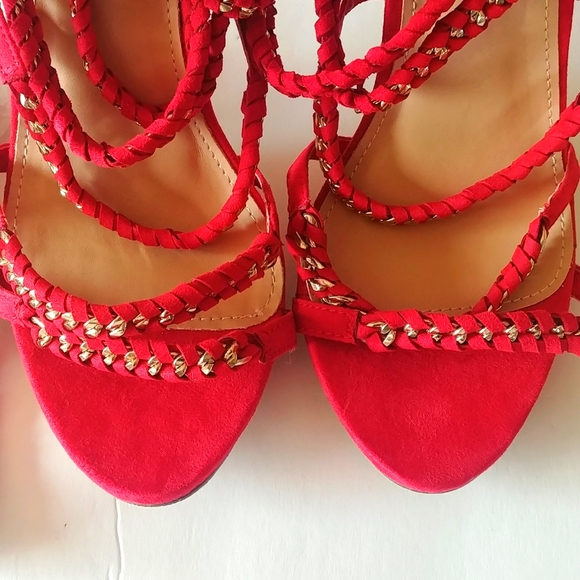 Just Fab 5" Heels W Ankle Wrap - Picture 8 of 8